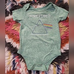 Pink Floyd green baby onesie